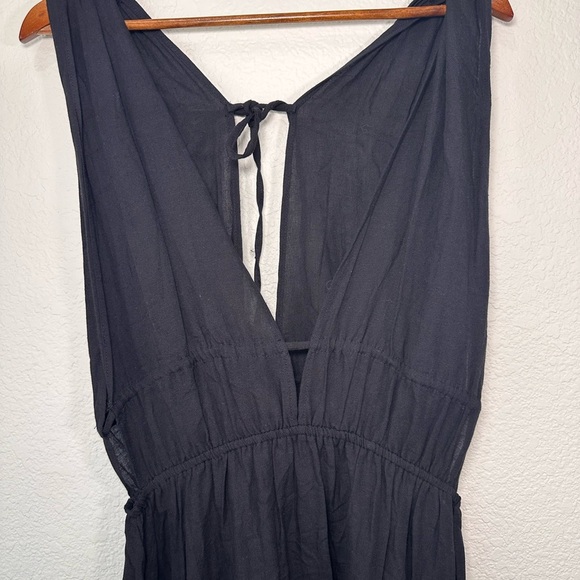 Nordstrom Ruched Plunge Maxi Cover-Up Dress Women's Large - Picture 6 of 9